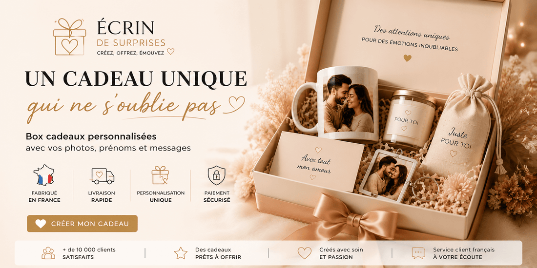 15 idées de cadeaux personnalisés qui feront toujours plaisir en 2026 - Ecrin de Surprises