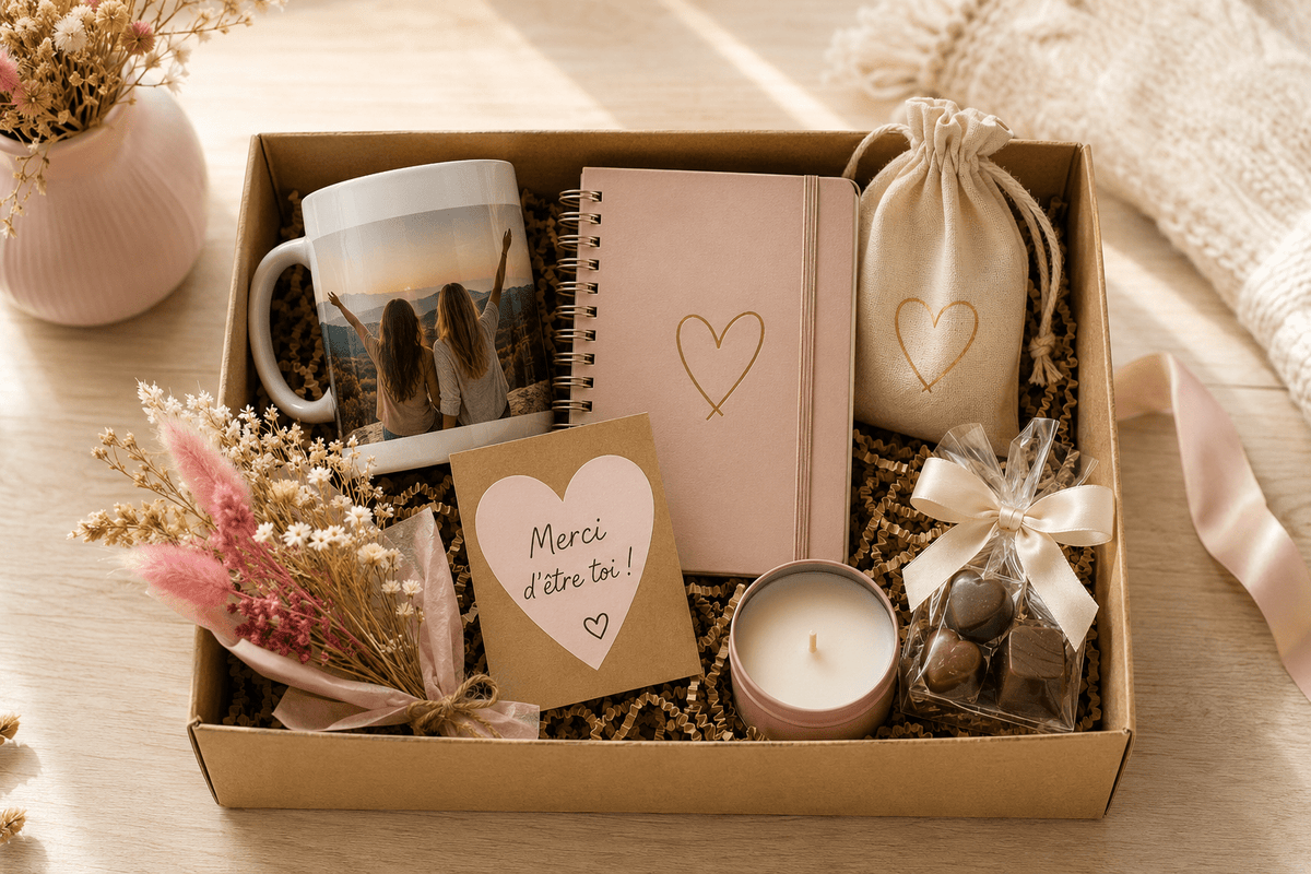Cadeau personnalisé « je pense à toi » : 10 idées pour faire plaisir avec émotion - Ecrin de Surprises