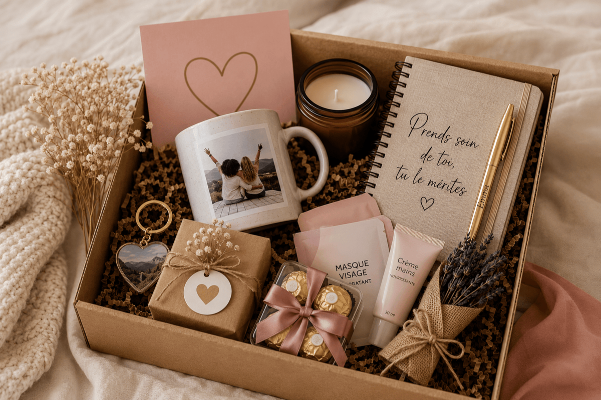 Cadeau personnalisé pour souhaiter bon courage : 10 idées pleines d’attention - Ecrin de Surprises
