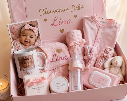 Box Cadeau Naissance Bébé Personnalisée - Ecrin de Surprises