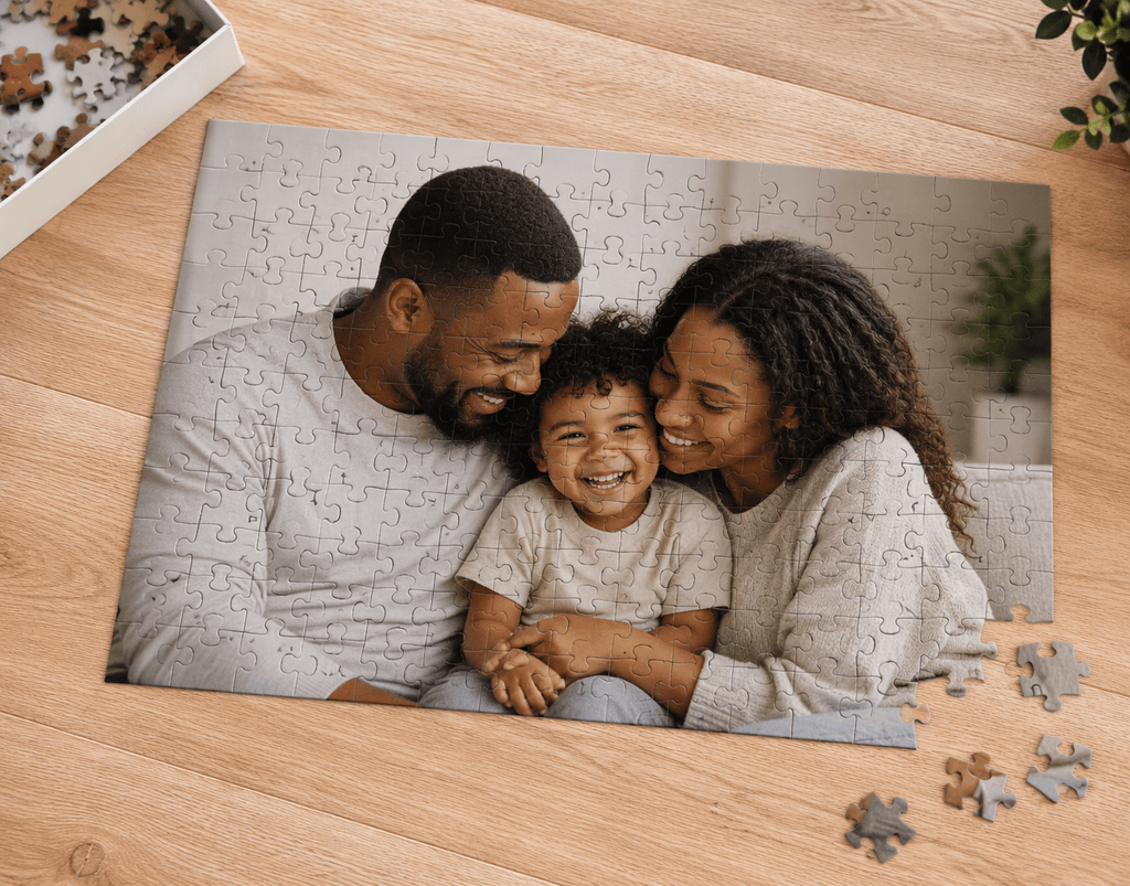Puzzle Personnalisé avec Photo – Cadeau Original pour Famille, Couple, Anniversaire & Naissance - Ecrin de Surprises