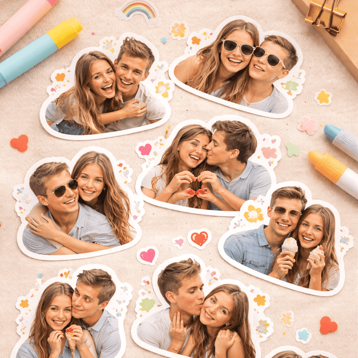 Stickers photo personnalisés - Ecrin de Surprises