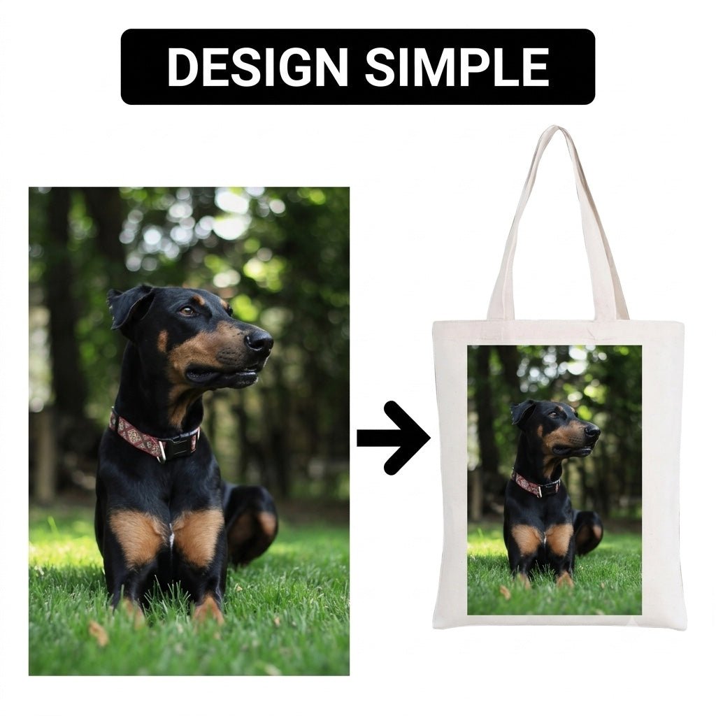 Tote bag personnalisé avec photo, prénom ou texte - Ecrin de Surprises