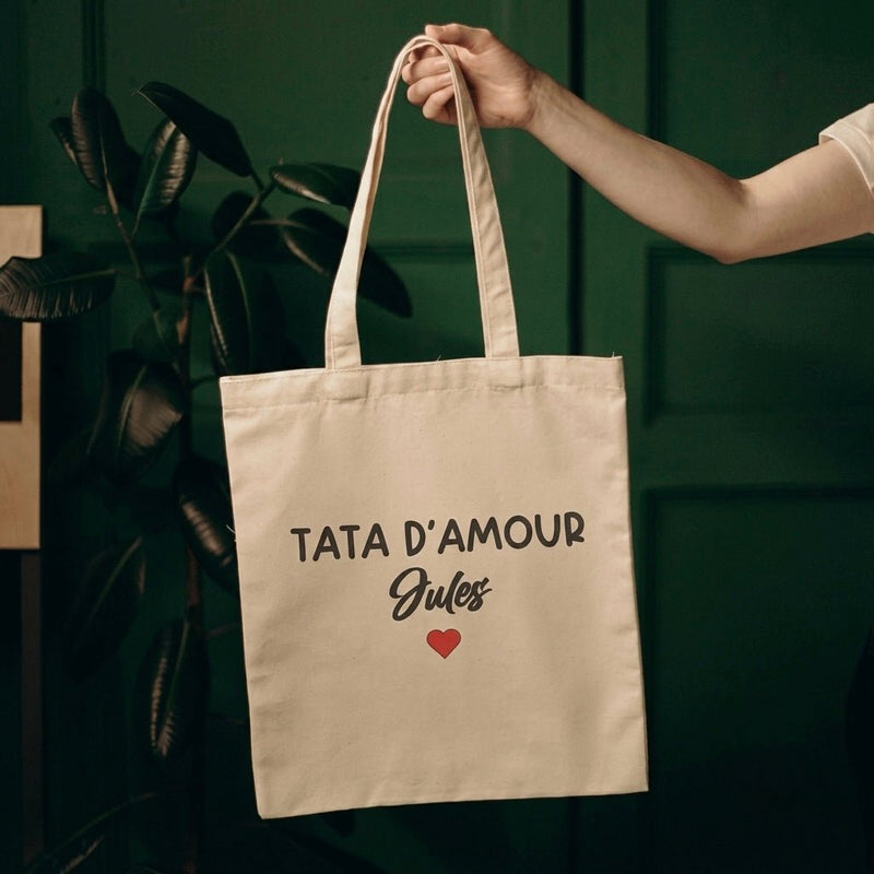Tote bag personnalisé avec photo, prénom ou texte - Ecrin de Surprises